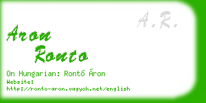aron ronto business card